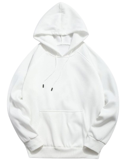 Plain white hoodie
