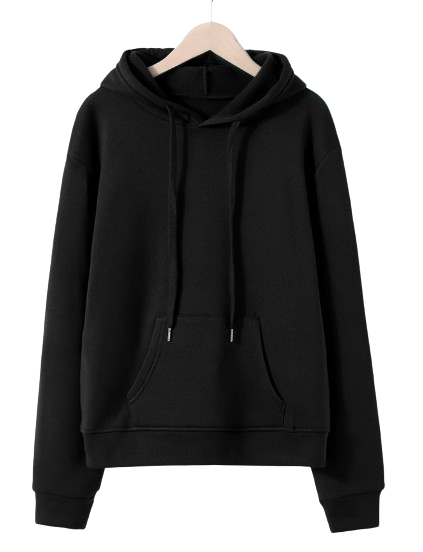 Plain black hoodie