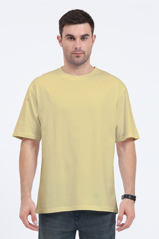 Plain Beige Oversize Tshirt - Creation Cartel